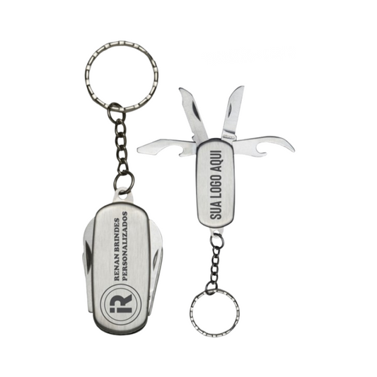 Chaveiro Canivete de Metal 4 Funções (10210)