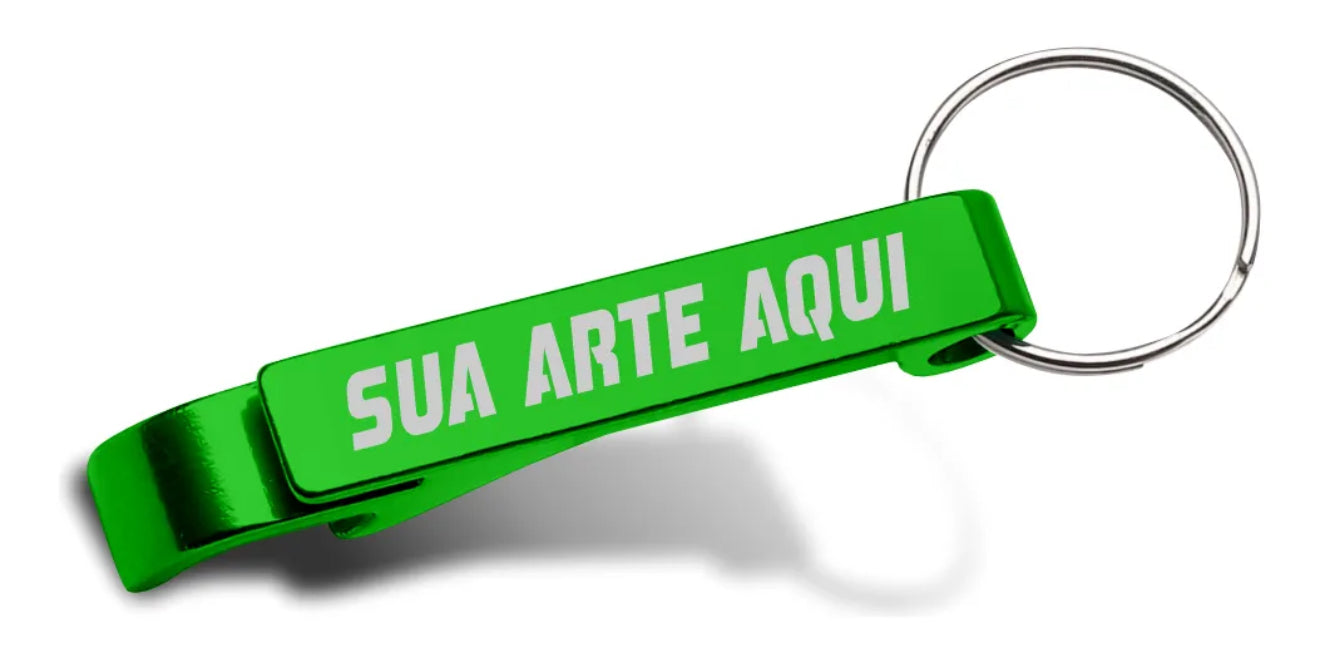 kit 100 Chaveiros Personalizados Abridor de garrafa (09824)